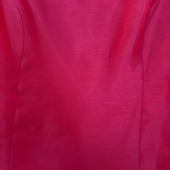 NWOT Vintage Jackie Jon New York Red Faux Raw Silk Blazer Set. Size 6 - Picture 6 of 8